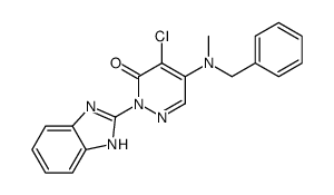 3(2H)-Pyridazinone,2-(1H-benzimidazol-2-yl)-4-chloro-5-[methyl(phenylmethyl)amino]-结构式