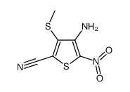 4-amino-3-methylsulfanyl-5-nitrothiophene-2-carbonitrile Structure