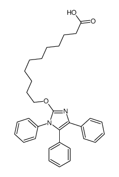 11-(1,4,5-triphenylimidazol-2-yl)oxyundecanoic acid结构式