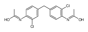 N-[4-[(4-acetamido-3-chlorophenyl)methyl]-2-chlorophenyl]acetamide Structure