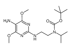 tert-butyl-2-(5-amino-4,6-dimethoxypyrimidin-2-yl-amino)ethyl(isopropyl)carbamate Structure