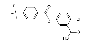 5-(4-(trifluoromethyl)benzamido)-2-chlorobenzoic acid Structure