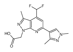 [4-(Difluoromethyl)-6-(1,3-dimethyl-1H-pyrazol-4-yl)-3-methyl-1H-pyrazolo[3,4-b]pyridin-1-yl]acetic acid图片