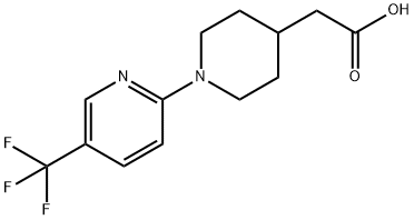 {1-[5-(trifluoromethyl)pyridin-2-yl]piperidin-4-yl}acetic acid Structure