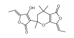 (Z)-7-ethylidene-2-((Z)-5-ethylidene-4-hydroxy-2-oxo-2,5-dihydrofuran-3-yl)-2,4,4-trimethyl-3,4-dihydro-2H-furo[3,4-b]pyran-5(7H)-one结构式