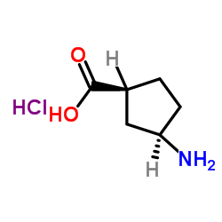 (1S,3r)-3-氨基环戊烷羧酸盐酸盐结构式