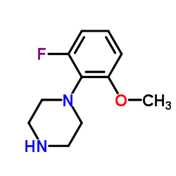 1-(2-Fluoro-6-methoxyphenyl)piperazine结构式