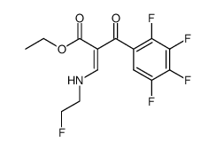 ethyl 3-(2-fluoroethylamino)-2-(2,3,4,5-tetrafluorobenzoyl) acrylate结构式