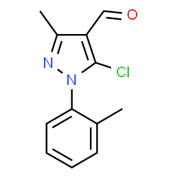 1H-Pyrazole-4-carboxaldehyde, 5-chloro-3-Methyl-1-(2-Methylphenyl)结构式