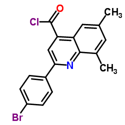 2-(4-Bromophenyl)-6,8-dimethyl-4-quinolinecarbonyl chloride Structure