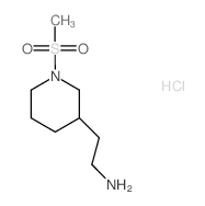 2-[1-(Methylsulfonyl)piperidin-3-yl]ethanamine hydrochloride结构式