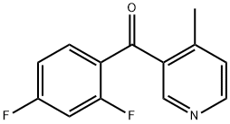(2,4-二氟苯基)(4-甲基吡啶-3-基)甲酮结构式