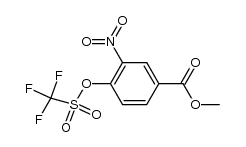 3-nitro-4-trifluoromethanesulfonyloxy-benzoic acid methyl ester结构式