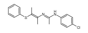 N-(4-chlorophenyl)-N'-[3-(phenylthio)but-2-en-2-yl]acetamidine Structure