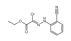 ethyl 2-chloro-2-(2-(2-cyanophenyl)hydrazono)acetate Structure