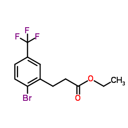 Ethyl 3-[2-bromo-5-(trifluoromethyl)phenyl]propanoate结构式