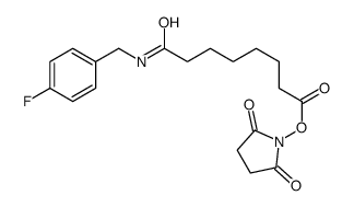 N-succinimidyl 8-((4'-fluorobenzyl)amino)suberate Structure