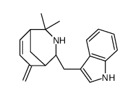 2-indol-3-ylmethyl-4,4-dimethyl-8-methylene-3-aza-bicyclo[3.3.1]non-6-ene结构式