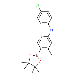 N-(4-chlorophenyl)-4-Methyl-5-(4,4,5,5-tetramethyl-1,3,2-dioxaborolan-2-yl)pyridin-2-amine Structure