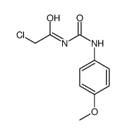 2-氯-N-{[(4-甲氧基苯基)氨基]羰基}乙酰胺结构式