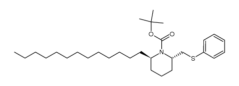 (2S,6R)-tert-butyl 2-((phenylthio)methyl)-6-tridecylpiperidine-1-carboxylate Structure