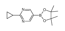 2-环丙基-5-(4,4,5,5-四甲基-1,3,2-二氧硼杂环戊烷-2-基)嘧啶结构式