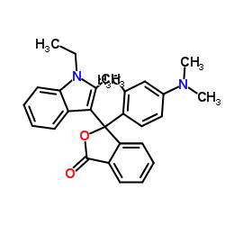 3-[4-(Dimethylamino)-2-methylphenyl]-3-(1-ethyl-2-methyl-1H-indol-3-yl)-2-benzofuran-1(3H)-one Structure