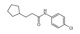 N-(4-chlorophenyl)-3-cyclopentylpropanamide结构式