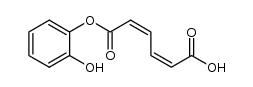 (2Z,4Z)-6-(2-hydroxyphenoxy)-6-oxohexa-2,4-dienoic acid Structure