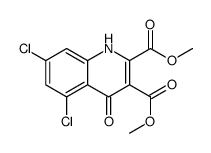 5,7-二氯-4-羟基-喹啉-2,3-二羧酸二甲酯结构式