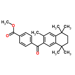 Methyl 4-[(5,6,7,8-tetrahydro-3,5,5,8,8-pentamethyl-2-naphthalenyl)carbonyl]benzoate structure