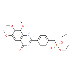 Phosphonic acid,[[4-(1,4-dihydro-6,7,8-trimethoxy-4-oxo-2-quinazolinyl)phenyl]methyl]-,diethyl ester (9CI) picture