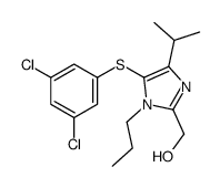 [5-(3,5-dichlorophenyl)sulfanyl-4-propan-2-yl-1-propylimidazol-2-yl]methanol结构式