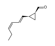 Cyclopropanecarboxaldehyde, 2-(1,3-hexadienyl)-, [1S-[1alpha,2alpha(1E,3Z)]]- (9CI) structure