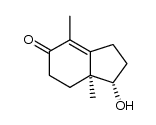 (1S,7aS)-(+)-1-hydroxy-4,7a-dimethyl-2,3,7,7a-tetrahydro-1H-indene-5(6)-one Structure