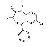 3,7-dichloro-1,3-dihydro-1-methyl-5-phenyl-2H-1,4-benzodiazepin-2-one结构式