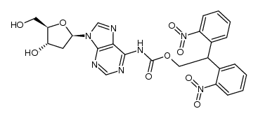 6-N-(2,2'-bis(2-nitrophenyl)ethyloxycarbonyl)-2'-deoxyadenosine结构式