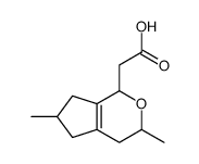 2-(3,6-dimethyl-1,3,4,5,6,7-hexahydrocyclopenta[c]pyran-1-yl)acetic acid结构式