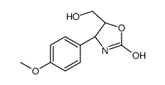 2-OXAZOLIDINONE, 5-(HYDROXYMETHYL)-4-(4-METHOXYPHENYL)-, (4S,5S)- Structure