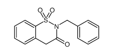 2H-1,2-Benzothiazin-3(4H)-one, 2-benzyl-, 1,1-dioxide结构式