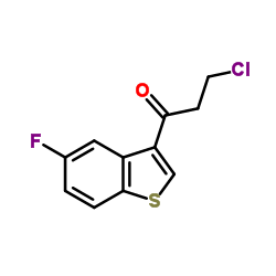 3-Chloro-1-(5-fluoro-1-benzothiophen-3-yl)-1-propanone Structure