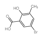 5-溴-2-羟基-3-甲基苯甲酸结构式