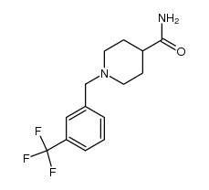 1-(3-(trifluoromethyl)benzyl)piperidine-4-carboxamide结构式