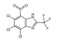 4,5,6-trichloro-7-nitro-2-(trifluoromethyl)-1H-benzimidazole Structure