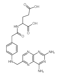 L-Glutamic acid,N-[[4-[[(2,4-diamino-6-pteridinyl)methyl]amino]phenyl]acetyl]- (9CI)结构式