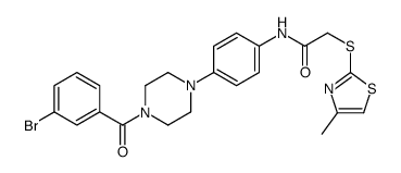 N-[4-[4-(3-bromobenzoyl)piperazin-1-yl]phenyl]-2-[(4-methyl-1,3-thiazol-2-yl)sulfanyl]acetamide结构式