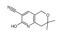 7,7-dimethyl-2-oxo-5,8-dihydro-1H-pyrano[4,3-b]pyridine-3-carbonitrile Structure