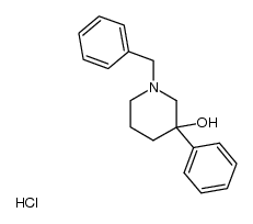 1-benzyl-3-phenyl-piperidin-3-ol, hydrochloride结构式