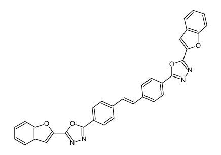 5,5'-bis-benzofuran-2-yl-2,2'-(4,4'-ethene-1,2-diyl-diphenyl)-bis-[1,3,4]oxadiazole Structure