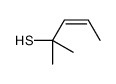 2-methylpent-3-ene-2-thiol Structure